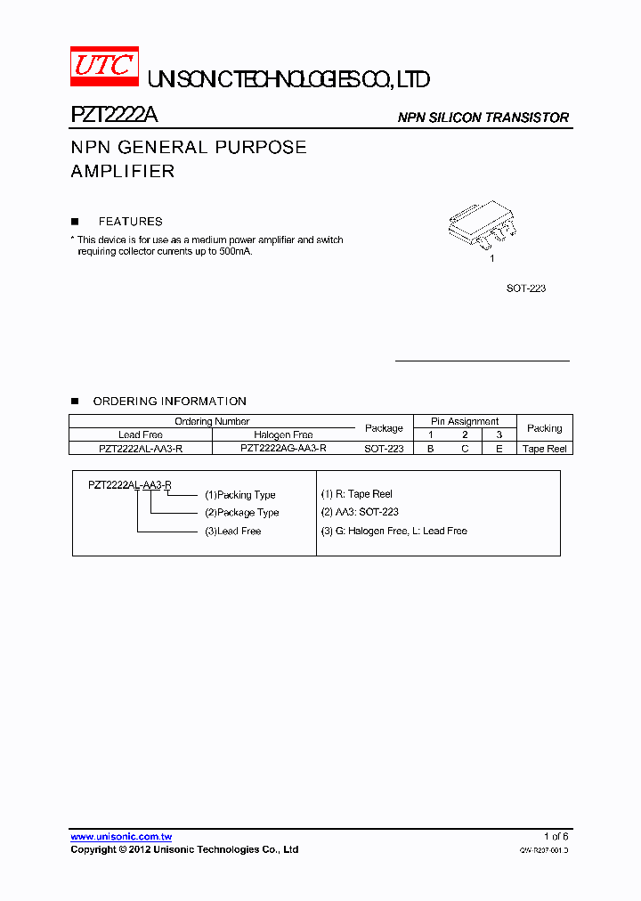 PZT2222AG-AA3-R_5630898.PDF Datasheet