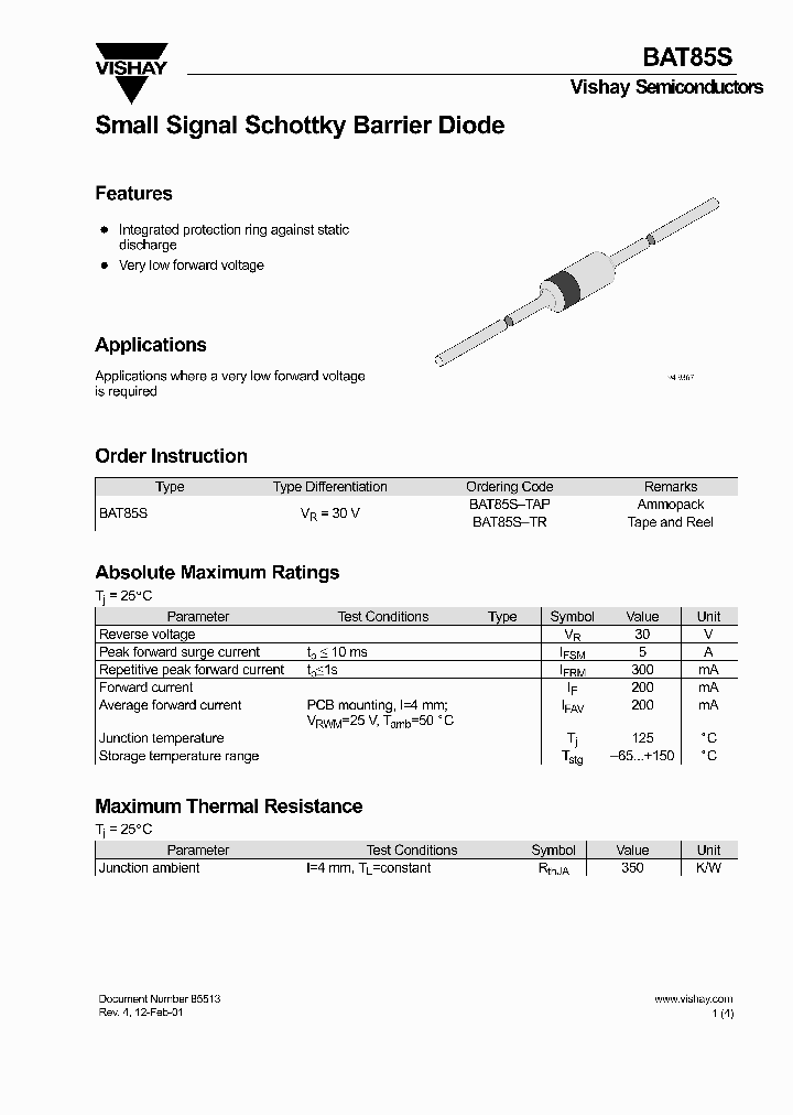 BAT85S_5640260.PDF Datasheet