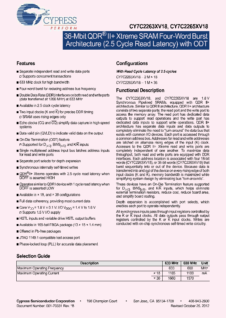 CY7C2263XV18_5657837.PDF Datasheet