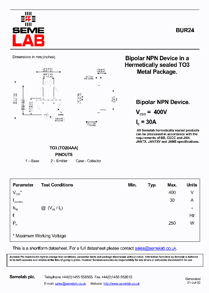 BUR24_5732113.PDF Datasheet