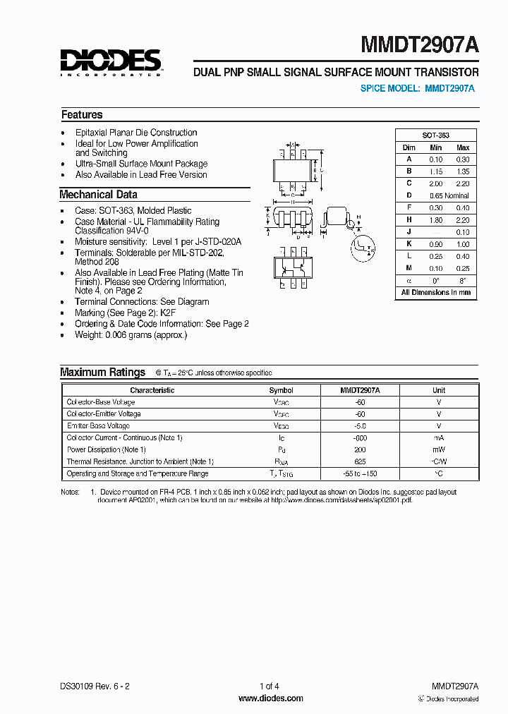 MMDT2907A_5735109.PDF Datasheet