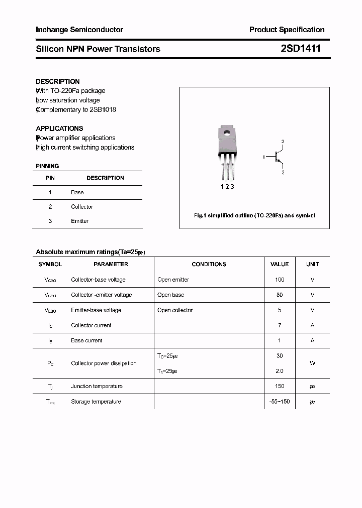 2SD1411_5741268.PDF Datasheet