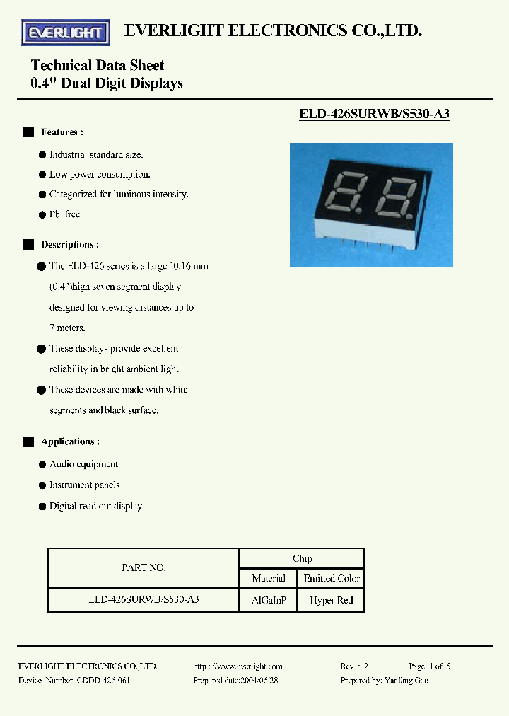 ELD-426SURWB-S530-A3_5742079.PDF Datasheet