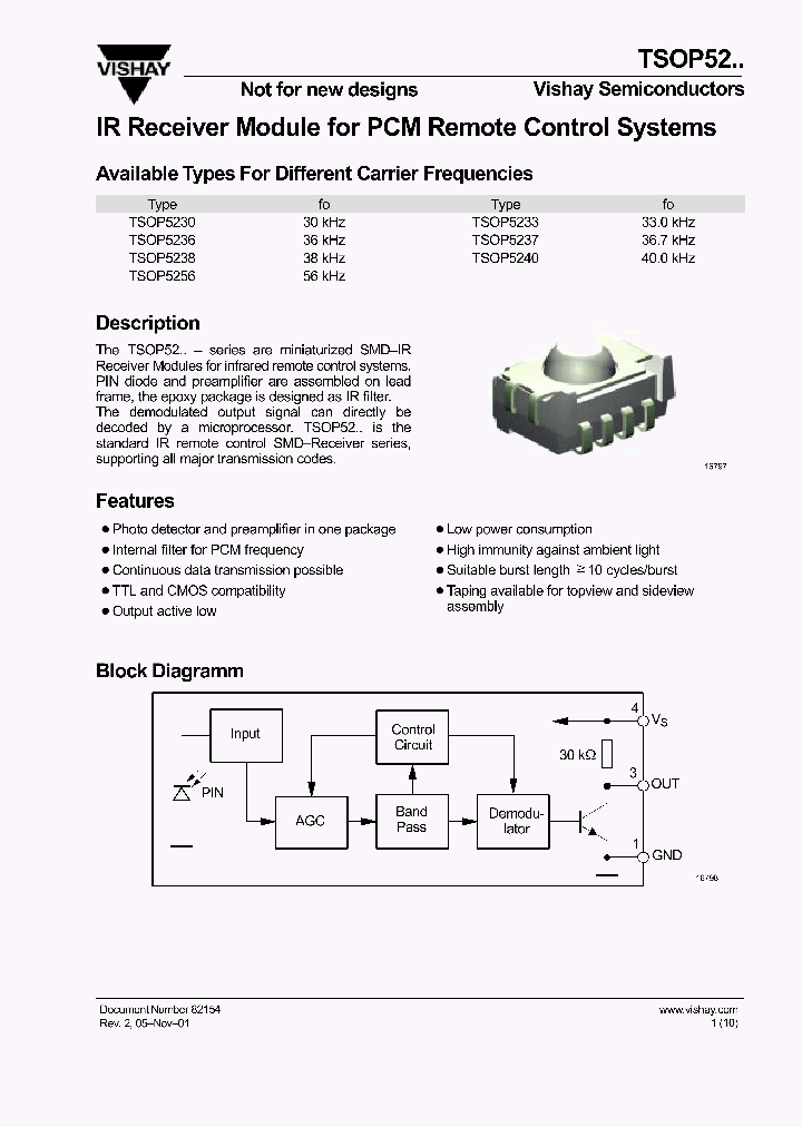 TSOP52_5750063.PDF Datasheet