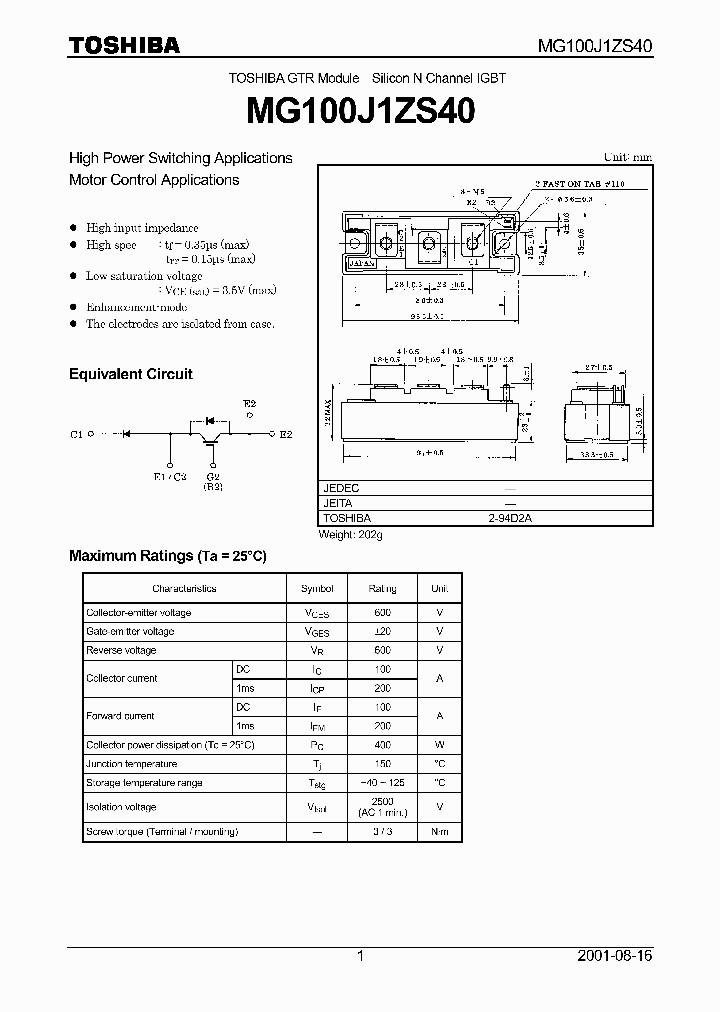 MG100J1ZS40_5767534.PDF Datasheet