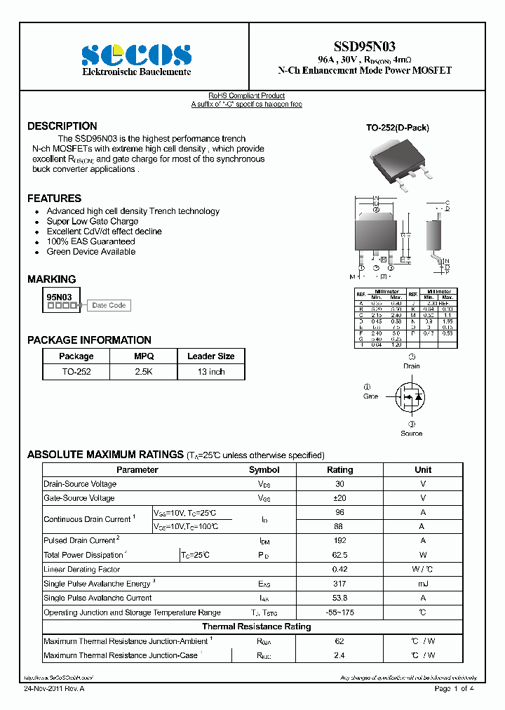 SSD95N03_5772067.PDF Datasheet