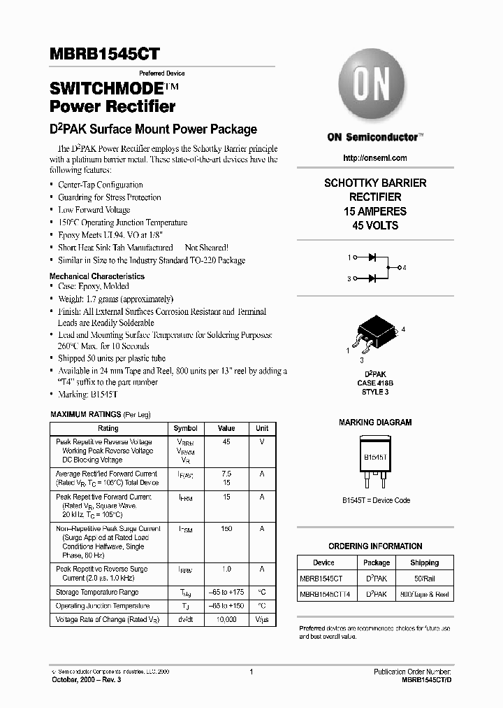 MBRB1545CT-D_5794305.PDF Datasheet