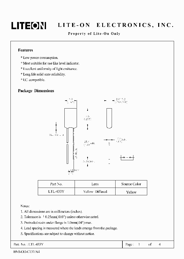 LTL-433Y_5801914.PDF Datasheet