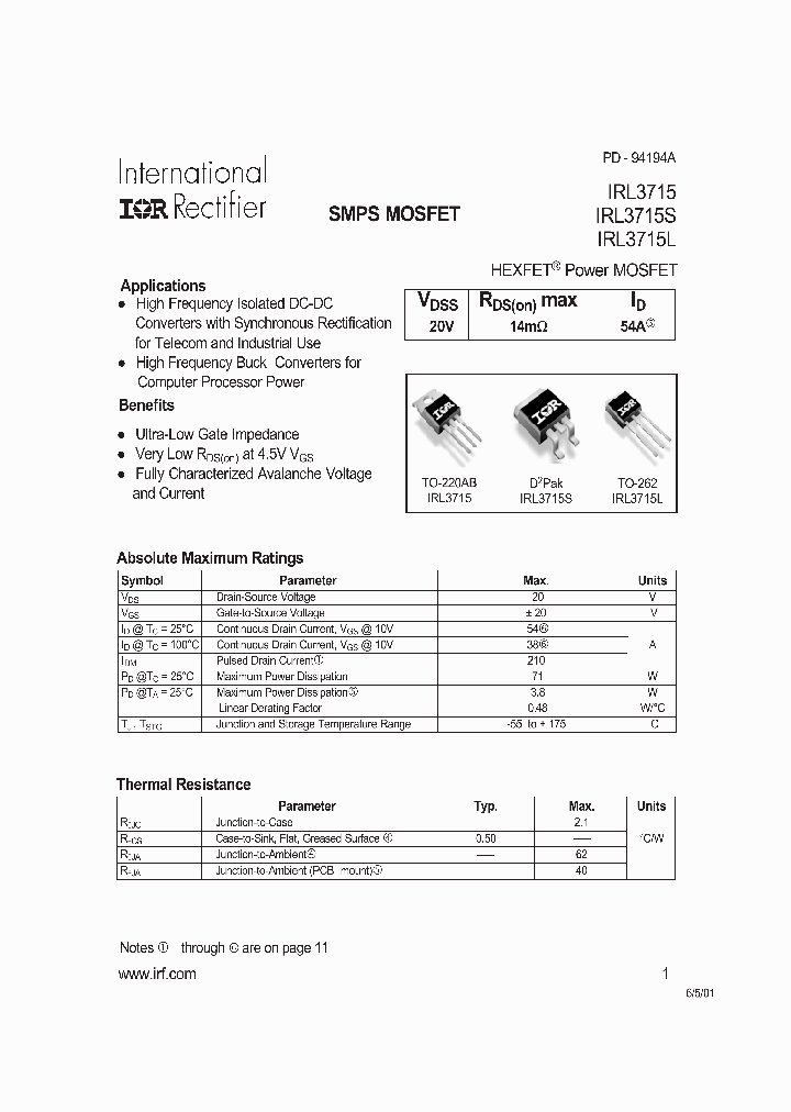 IRL3715S_5809580.PDF Datasheet