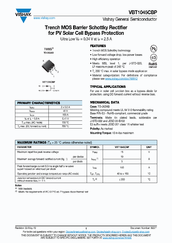VBT1045CBP-E3-8W_5834826.PDF Datasheet