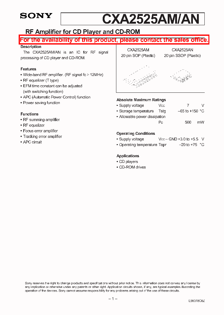 CXA2525AMAN_5851311.PDF Datasheet