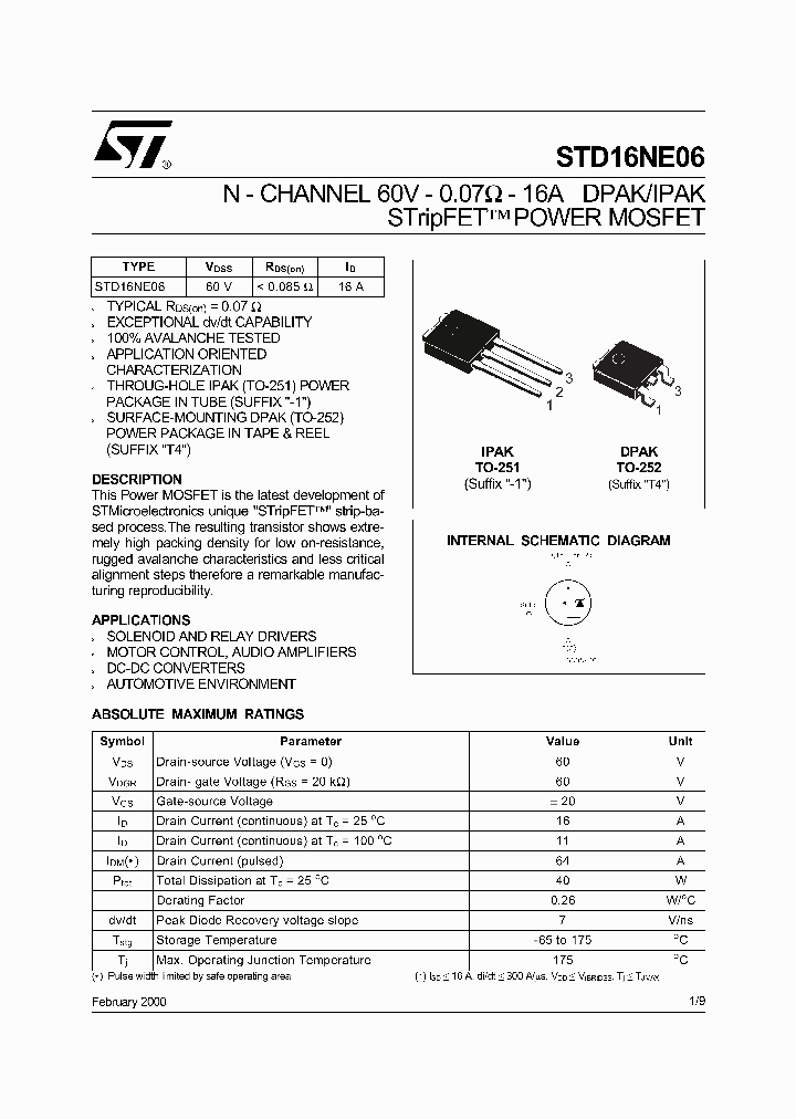 STD16NE06_5851579.PDF Datasheet