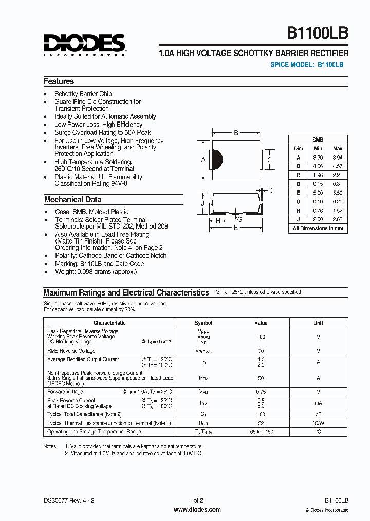 B1100LB_5861133.PDF Datasheet