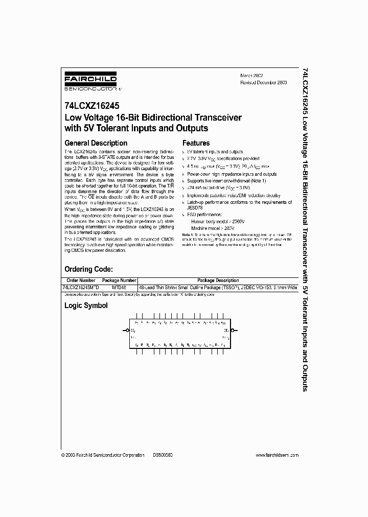74LCXZ16245MTDX_5907433.PDF Datasheet