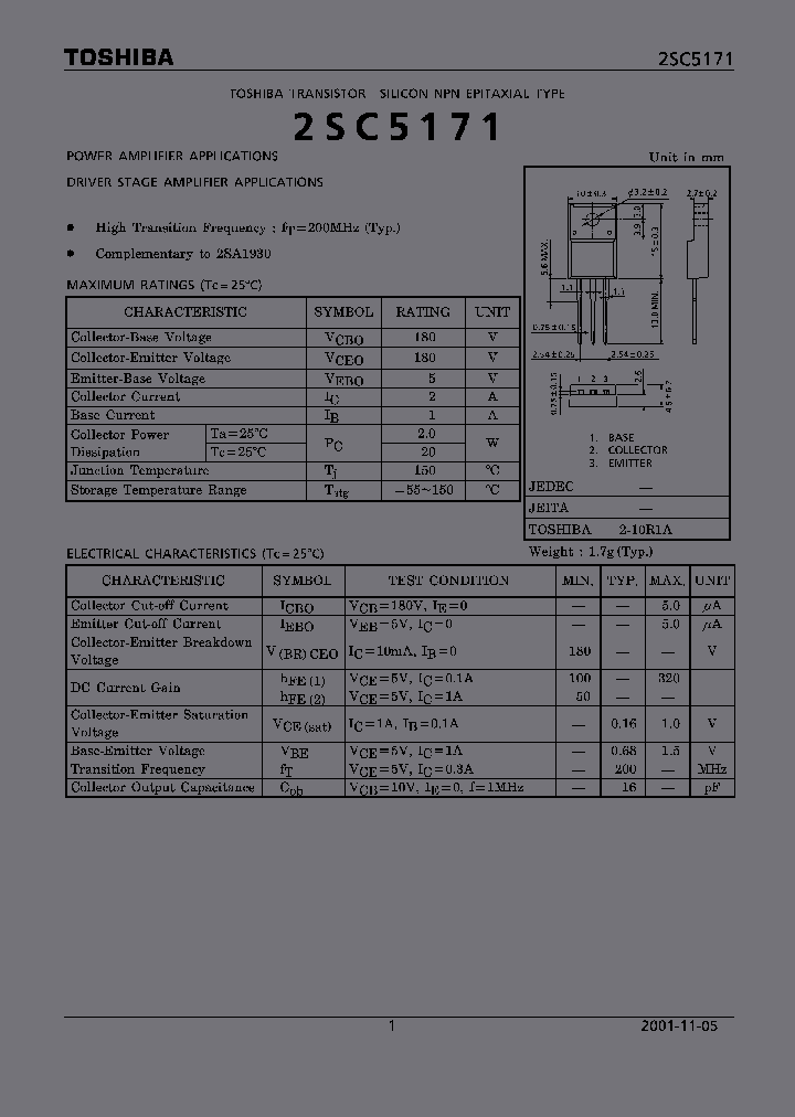 2SC5171_5908052.PDF Datasheet