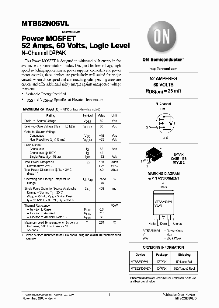 MTB52N06VLT4_5925644.PDF Datasheet
