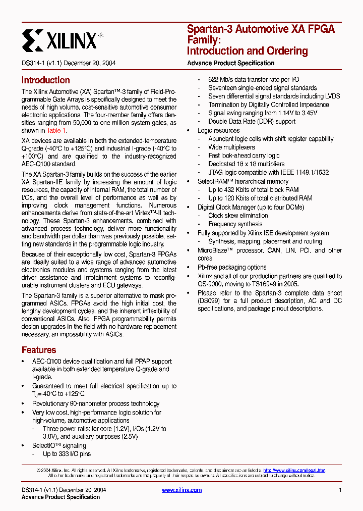 XA3S1000-4FG456I_5953799.PDF Datasheet