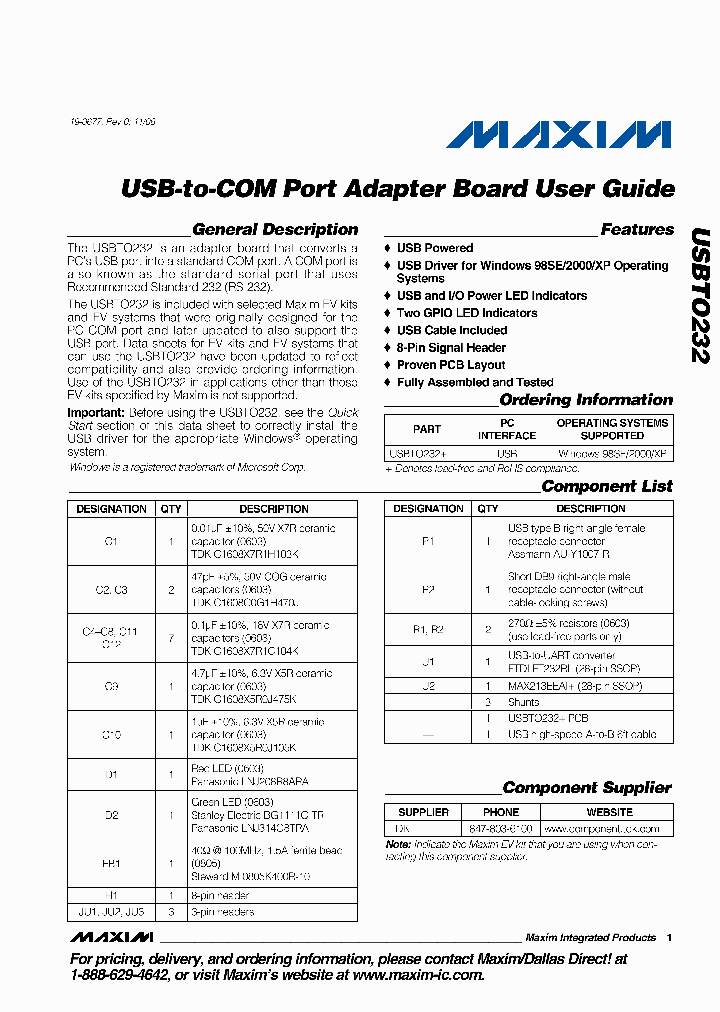 USBTO232_5970909.PDF Datasheet