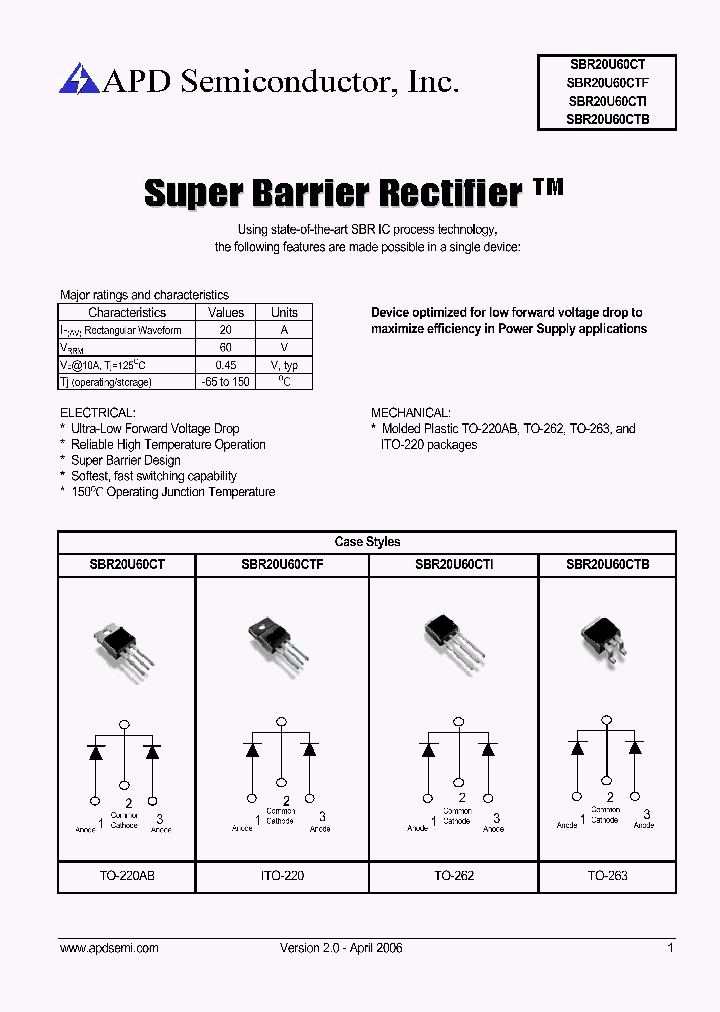 SBR20U60CTB_5983294.PDF Datasheet