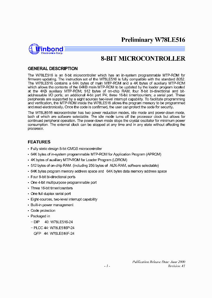 W78LE516-24_6013181.PDF Datasheet