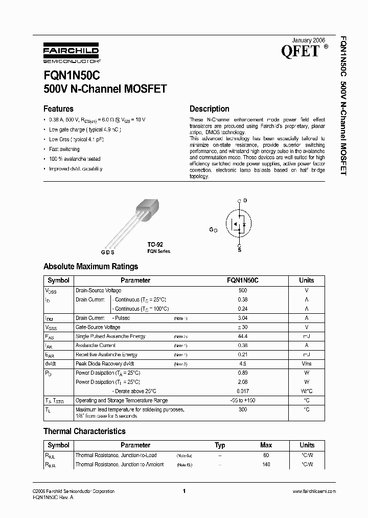 FQN1N50CBU_6061192.PDF Datasheet