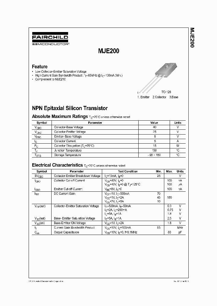 MJE200STUNL_6076349.PDF Datasheet