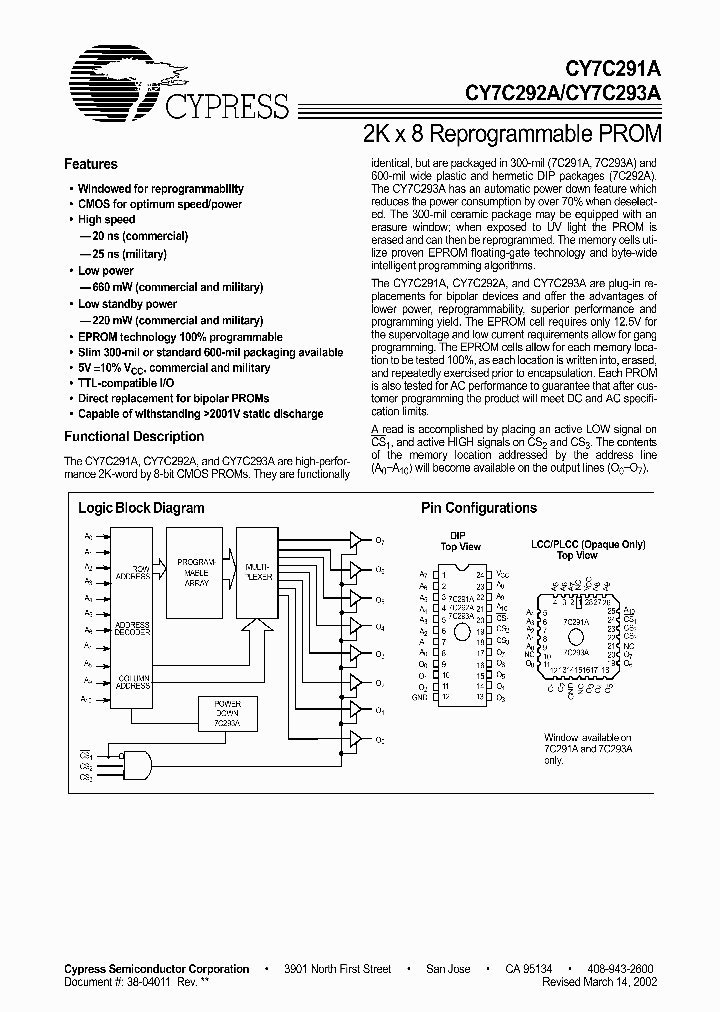 CY7C291A-35SC_6086843.PDF Datasheet