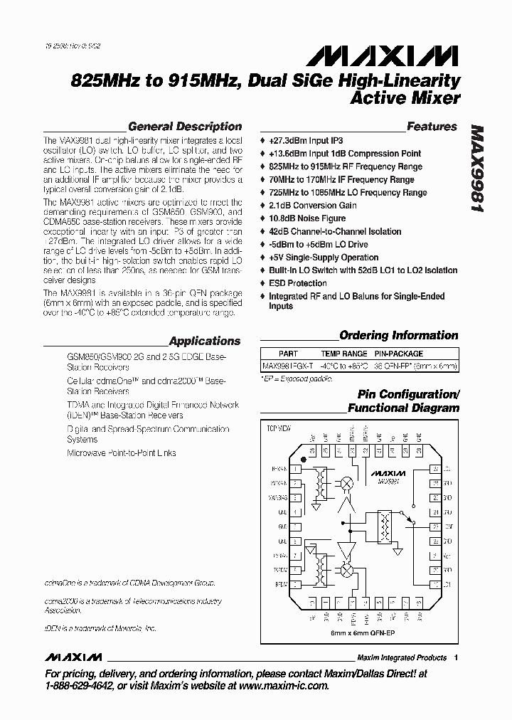 MAX9981ETXD_6134448.PDF Datasheet