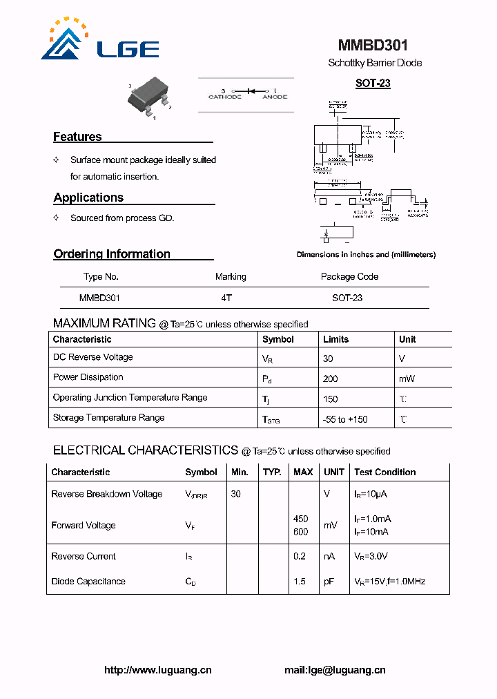 MMBD301_6147947.PDF Datasheet