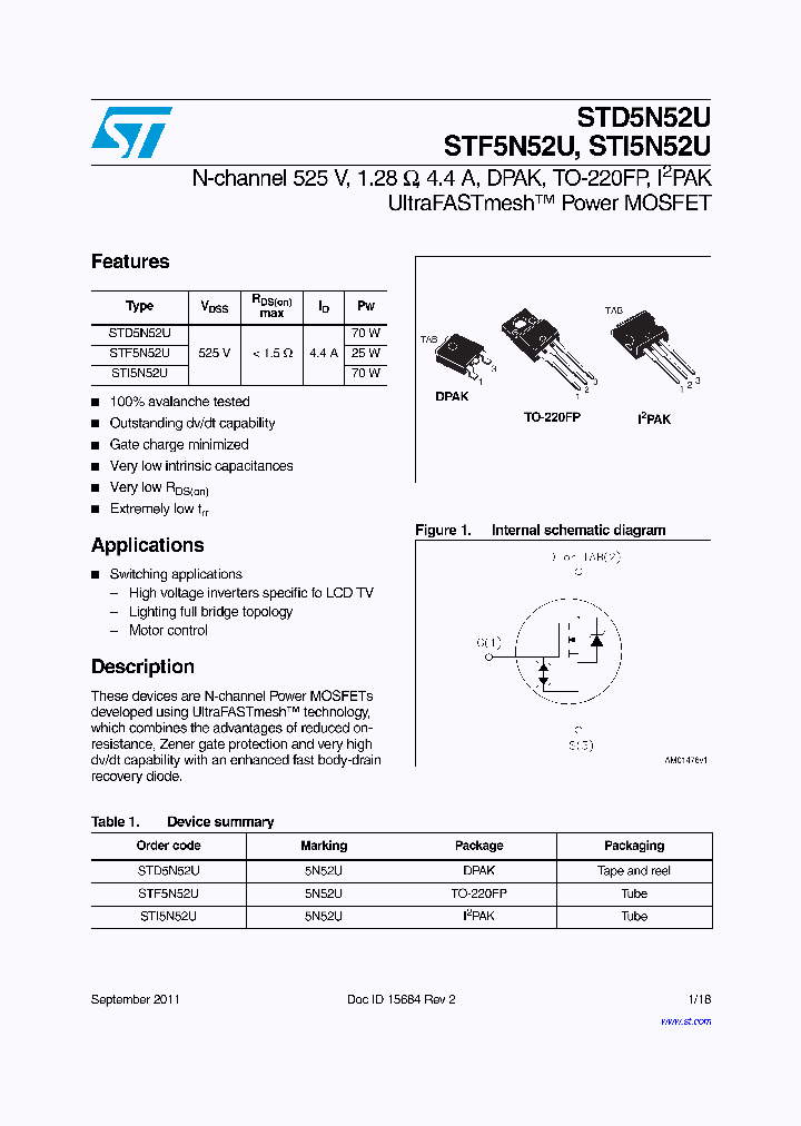 STF5N52U_6170661.PDF Datasheet