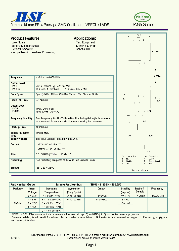 ISM65-3168AH-156250_6212725.PDF Datasheet