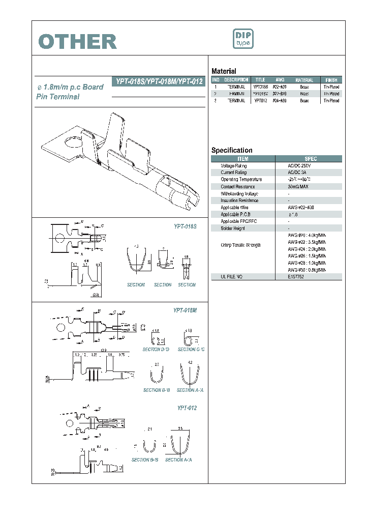 YPT-018S_6259526.PDF Datasheet