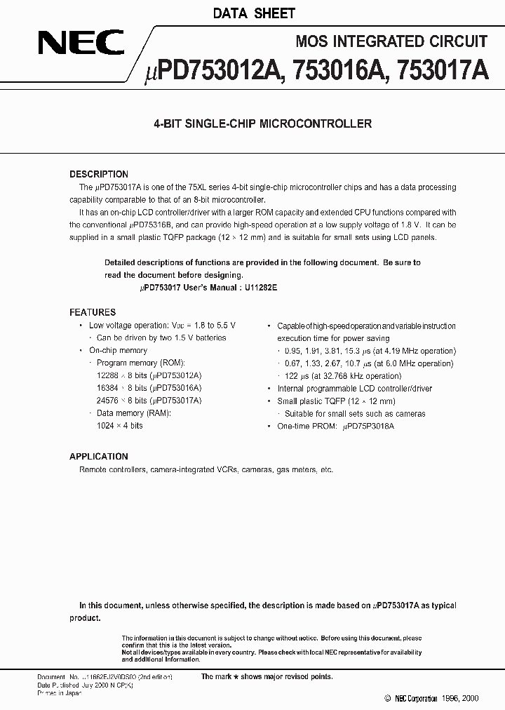 UPD753016AGC_6292999.PDF Datasheet