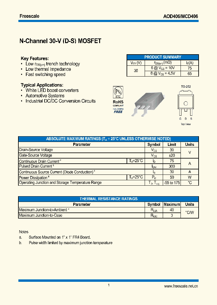 AOD406_6293992.PDF Datasheet