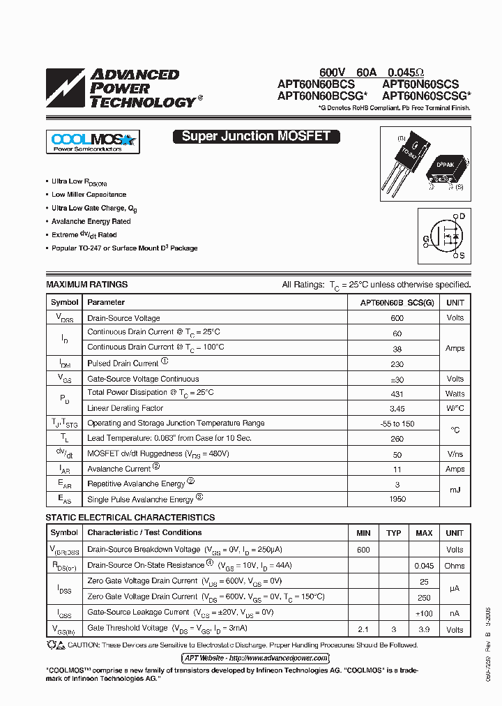 APT60N60BCS_6319410.PDF Datasheet