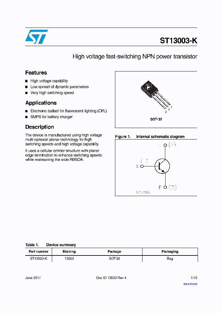 ST13003K_6344047.PDF Datasheet