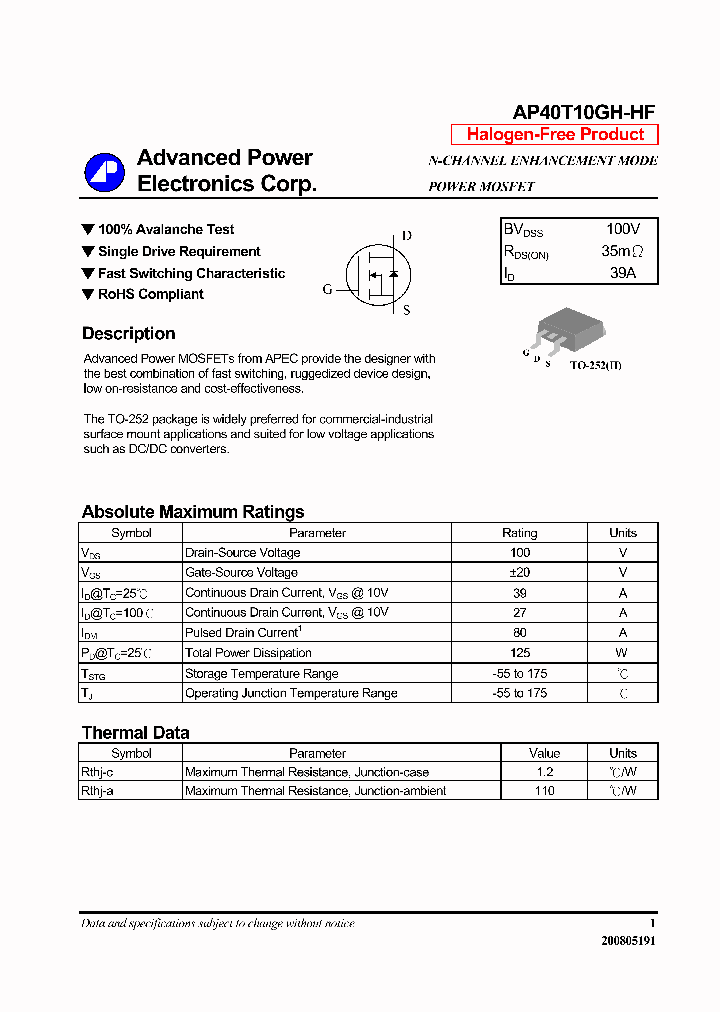 AP40T10GH-HF_6362001.PDF Datasheet