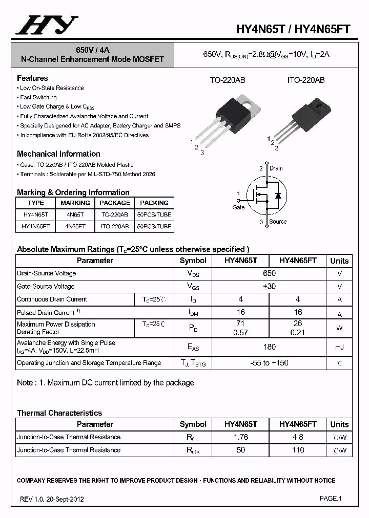 HY4N65T_6364540.PDF Datasheet