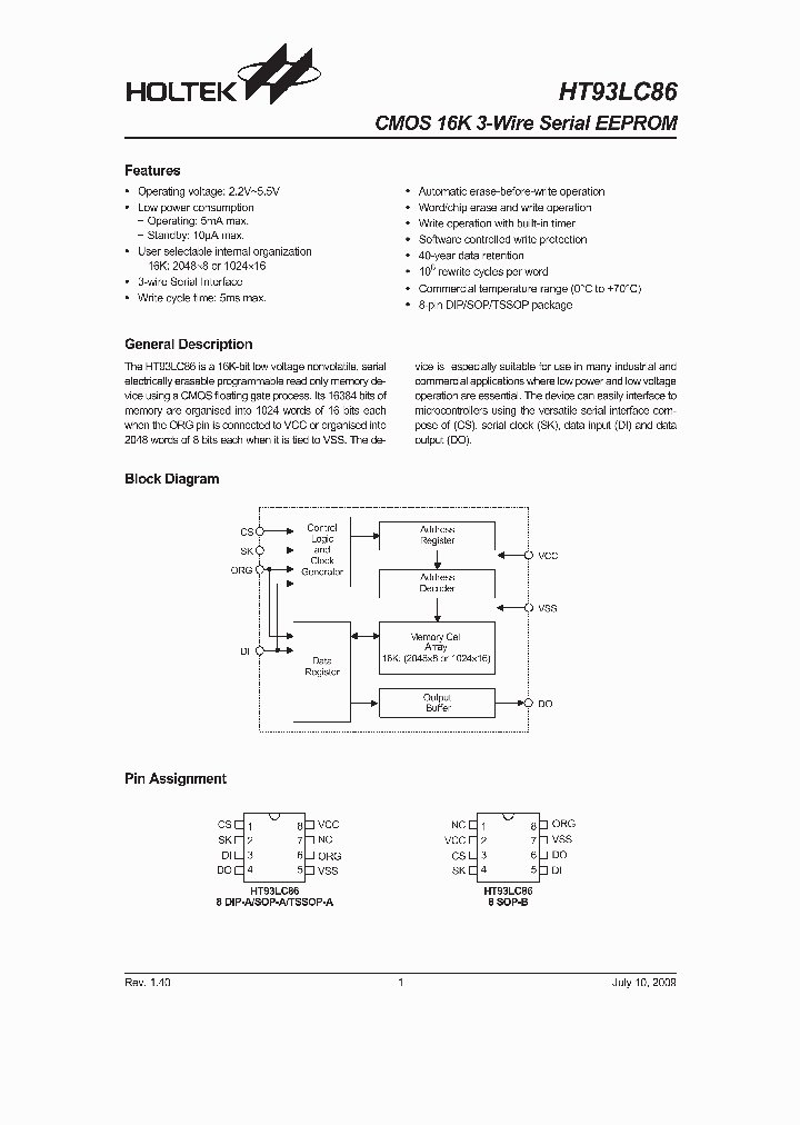 HT93LC8609_6430410.PDF Datasheet