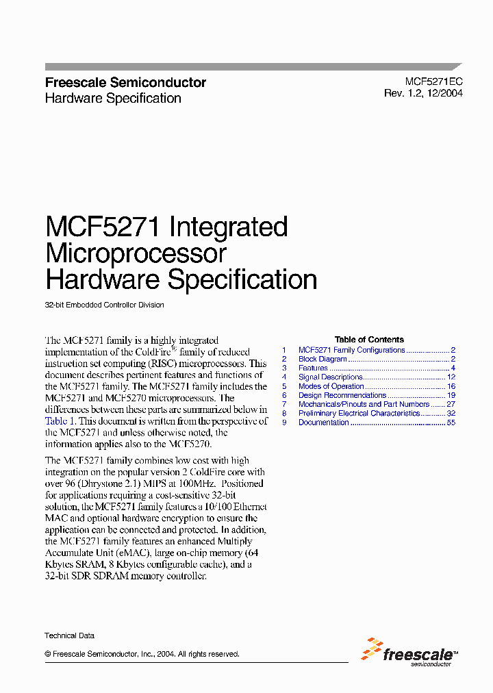MCF5270_6446541.PDF Datasheet