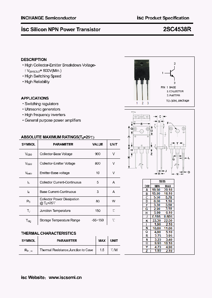 2SC4538R_6447695.PDF Datasheet