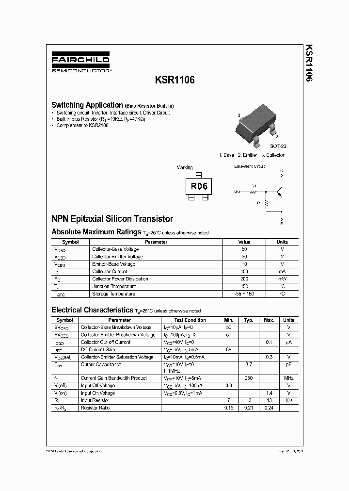 KSR1106MTF_6453852.PDF Datasheet