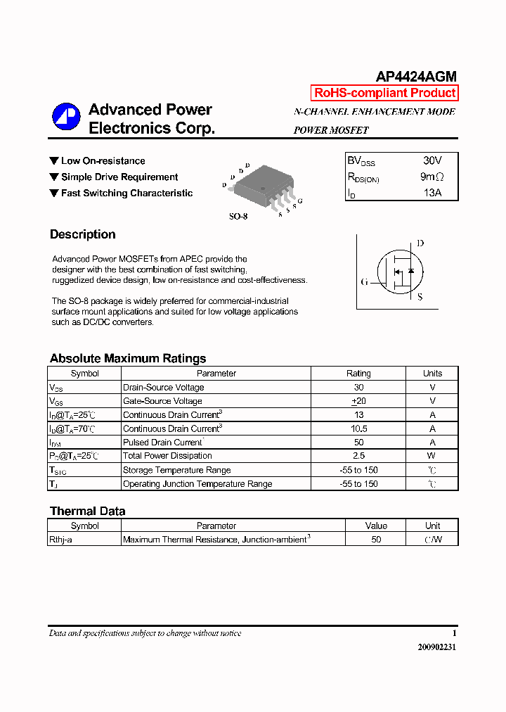 AP4424AGM_6457287.PDF Datasheet