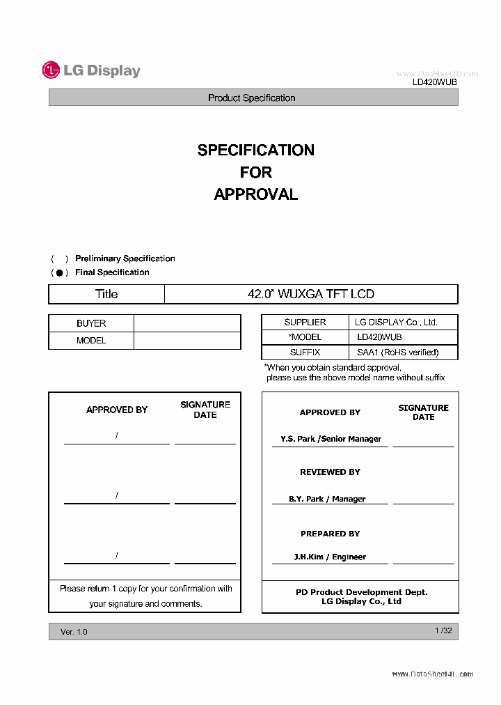 LD420WUB_6457843.PDF Datasheet
