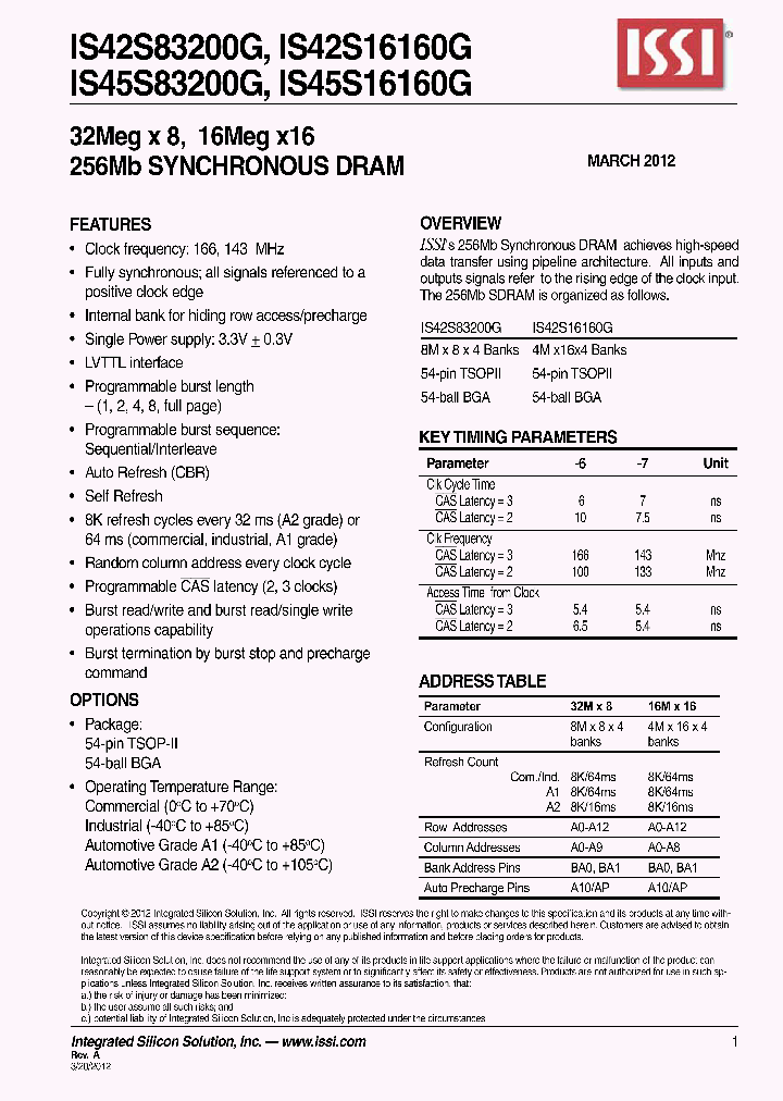 IS45S16160G-6BLA1_6482669.PDF Datasheet