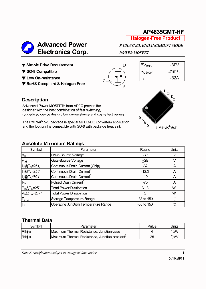 AP4835GMT-HF_6507260.PDF Datasheet