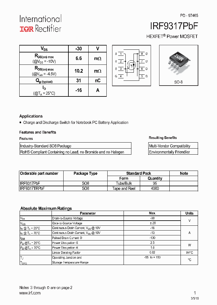 IRF9317TRPBF_6516551.PDF Datasheet