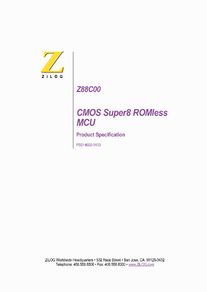 Z88C0020PSG_6548828.PDF Datasheet