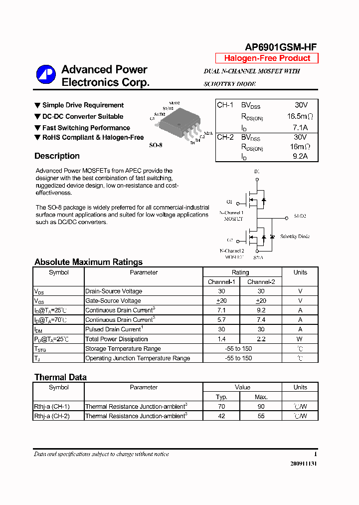 AP6901GSM-HF_6578376.PDF Datasheet