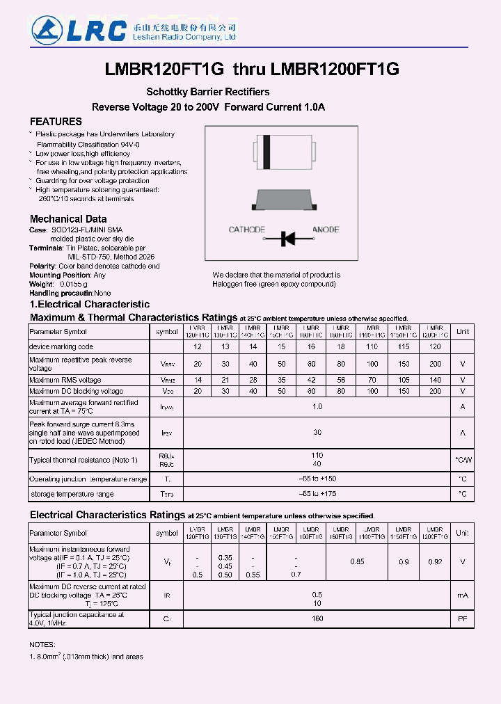 LMBR150FT1G_6600750.PDF Datasheet